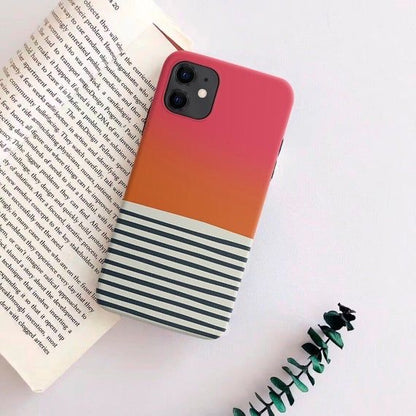 Pink Shade Gradient Lines Name Case