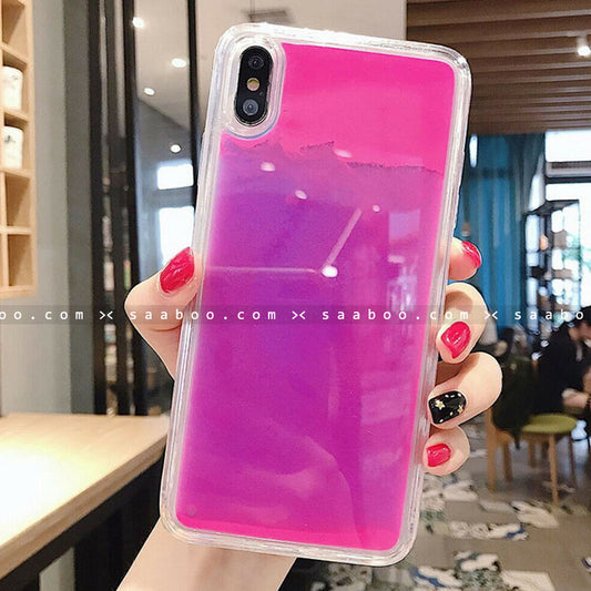 Pink Neon Sand Glow Case