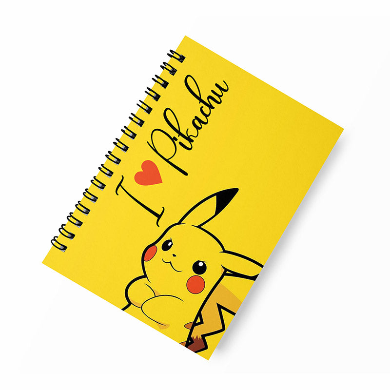 I Love Pikachu A5 Spiral Notebook