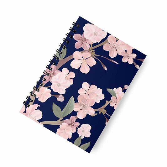 Blue Floral A5 Spiral Notebook