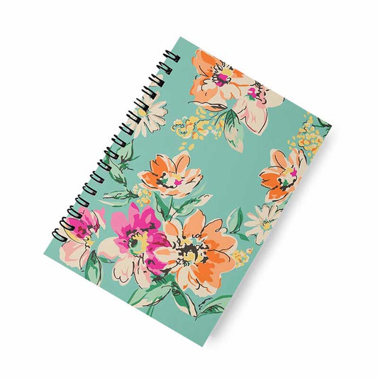 Jade Floral A5 Spiral Notebook