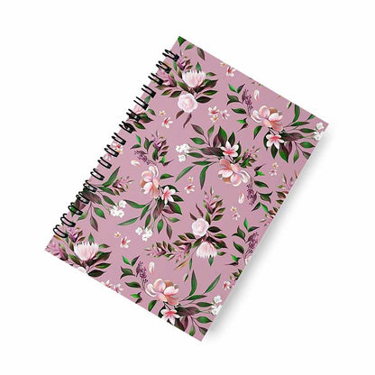 Opera Mauve Floral A5 Spiral Notebook