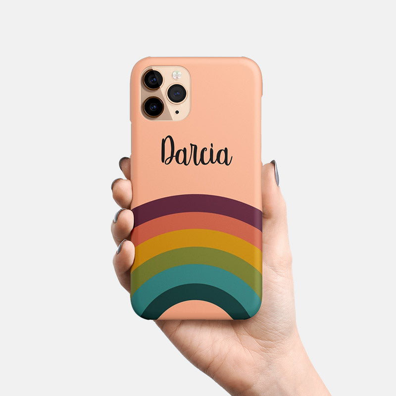 Peachy Rainbow Name case