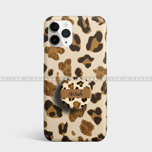 Leopard Gripper Case With Brown And Black