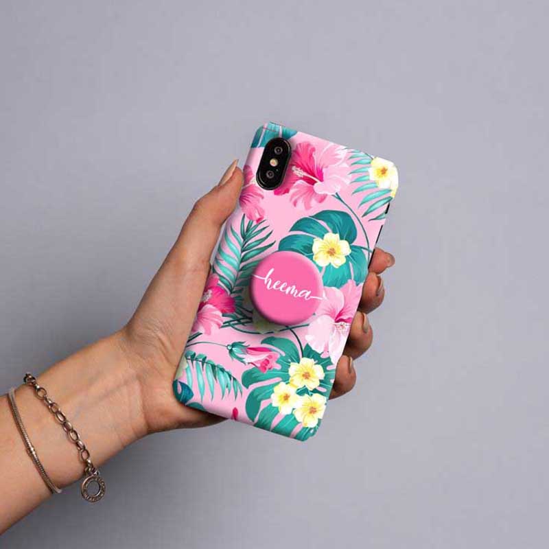 Gripper Case With Pink Floral