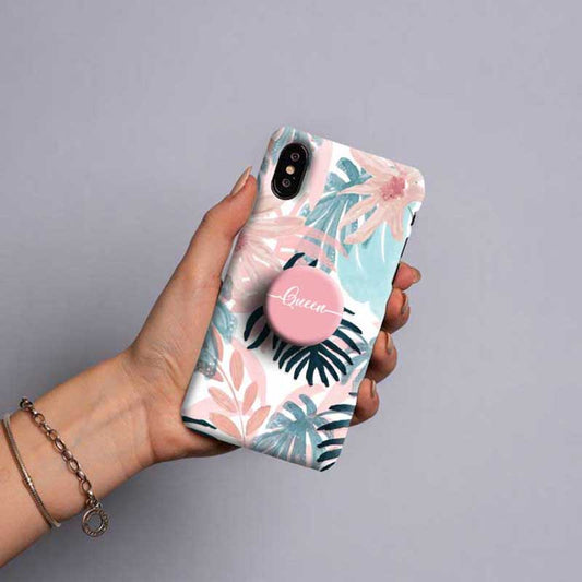 Gripper Case With Pink & blue Floral