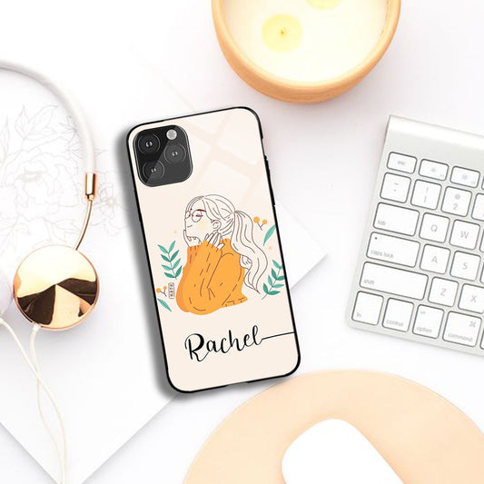 Born with Flower Girl Name Glossy Protective case