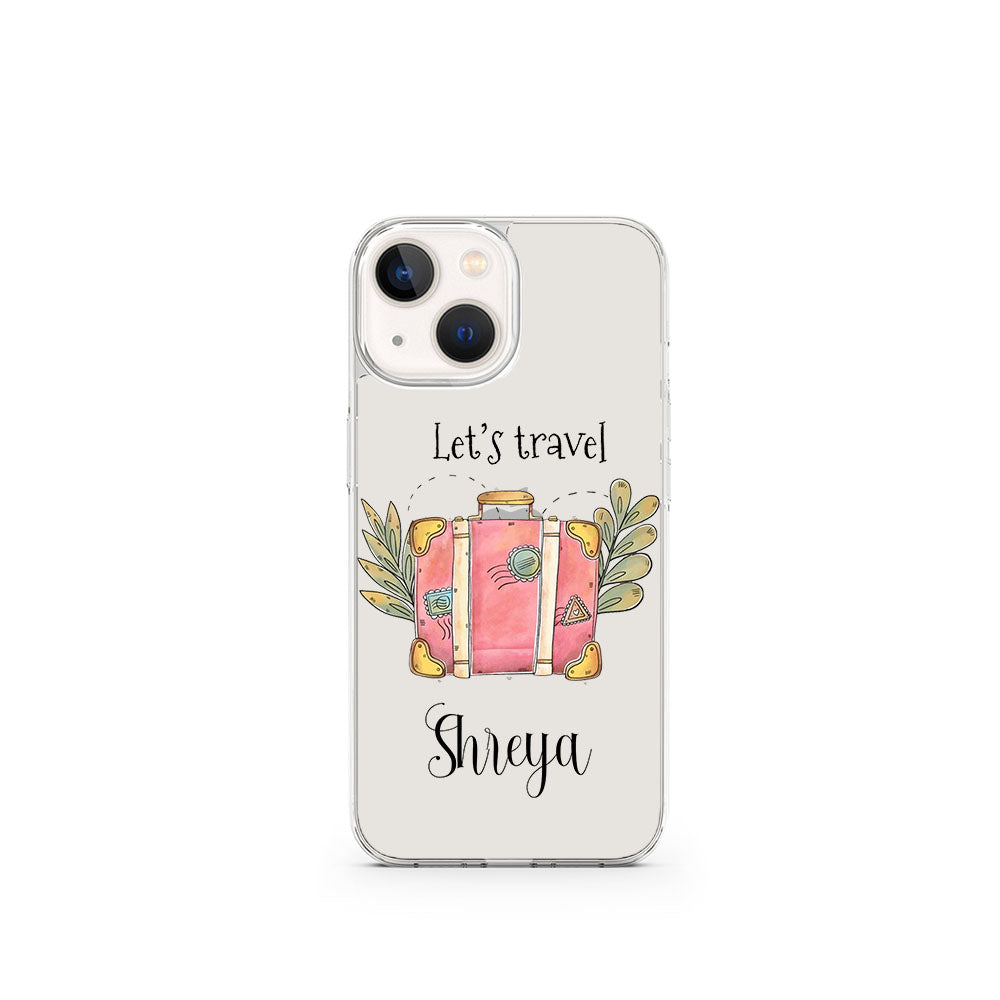 Transparent Silicone case with Travel Name printed