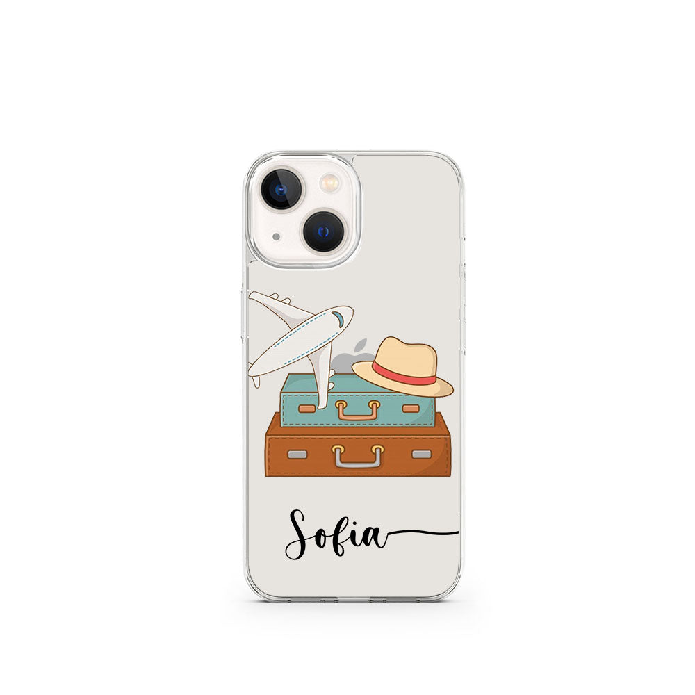 Transparent Silicone with Name printed Travel Case