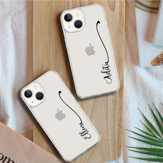 Transparent Silicone case with Name printed