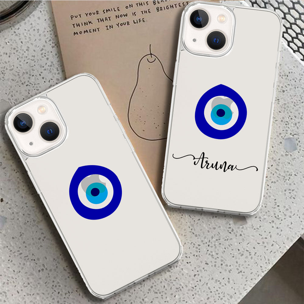 Transparent Silicone case with Evil Eye Printed