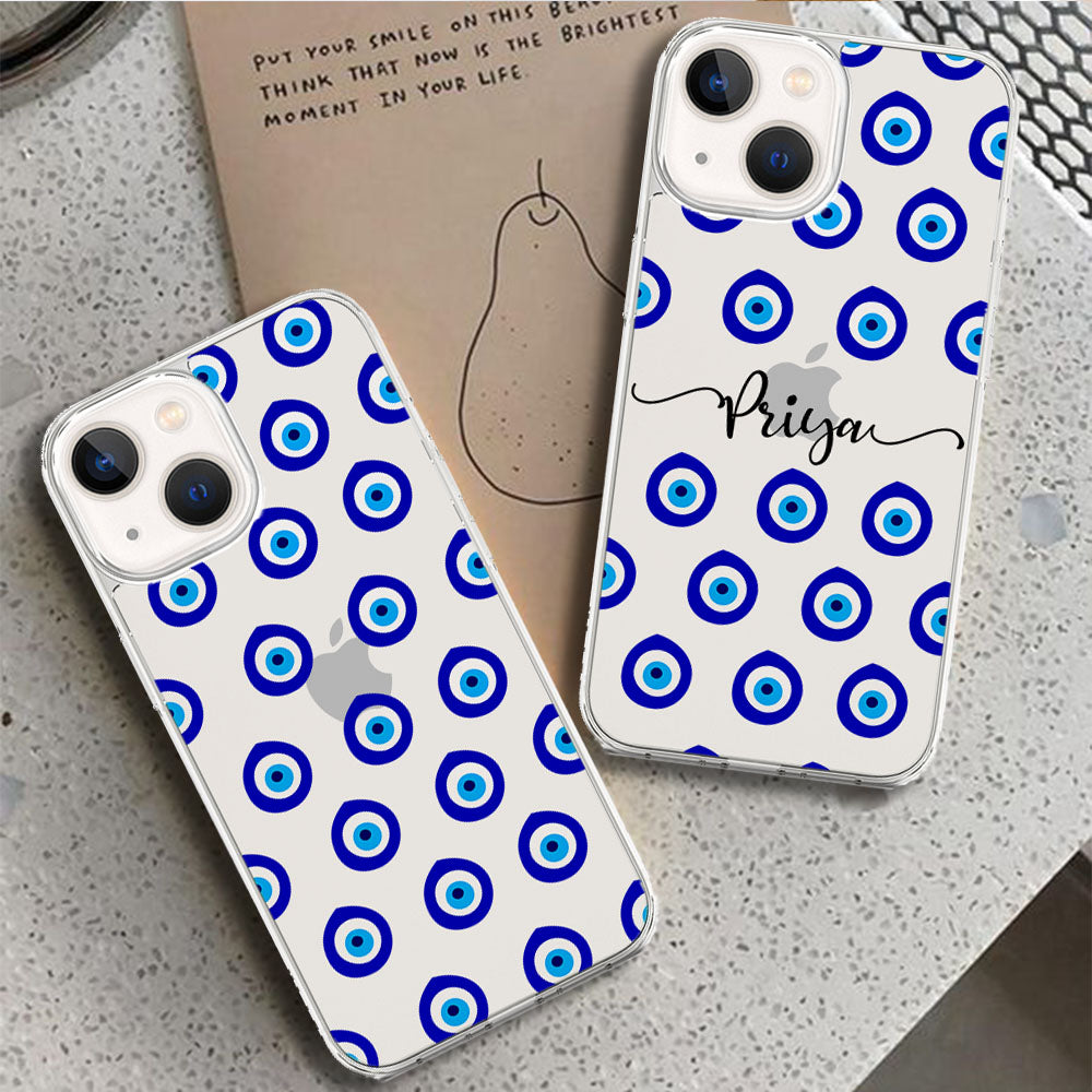 Transparent Silicone case with Evil Eye Printed