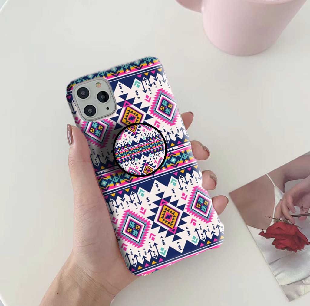 Gripper Case With Purple Diamond Pattern