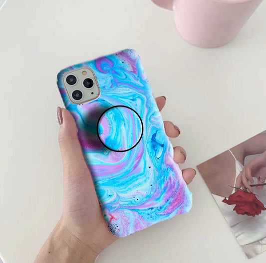 Gripper Case With Blue Marble Pattern