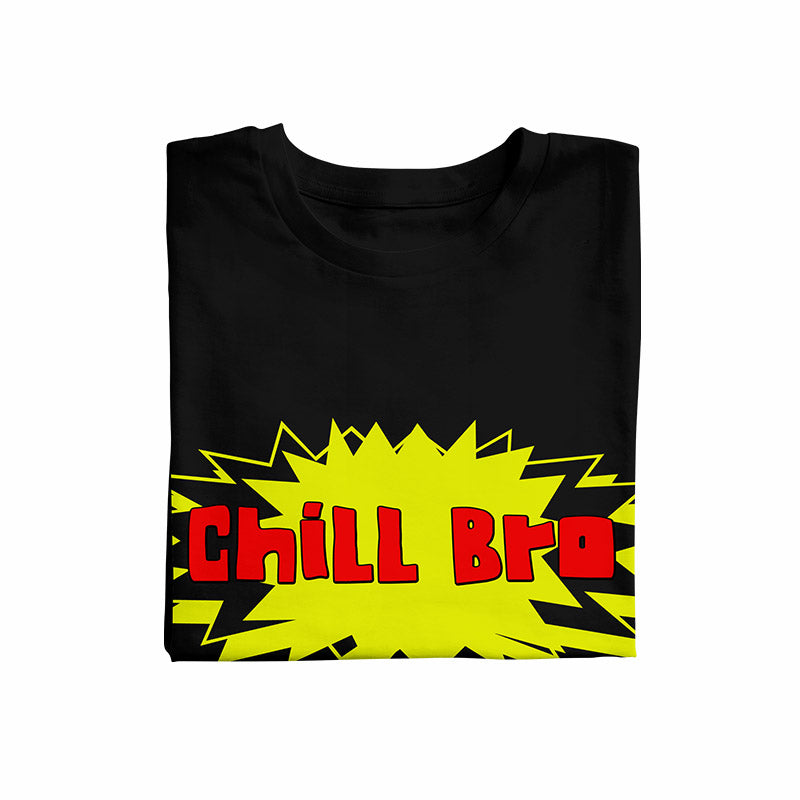 Chill bro black with red print Unisex T-Shirt
