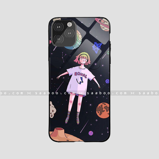 Glass Case With Space Girl