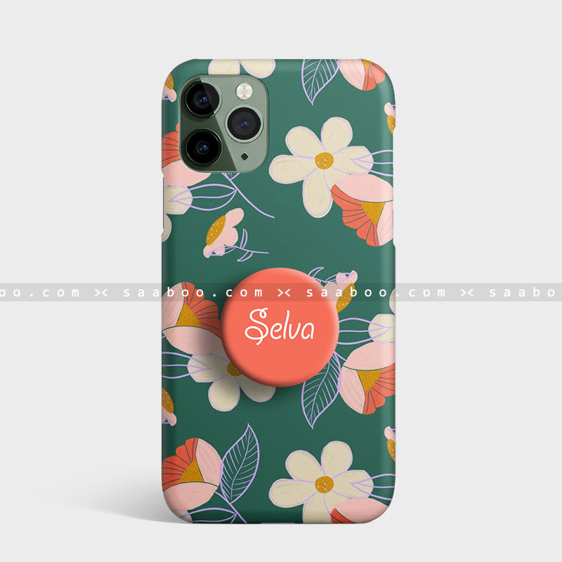 Green floral Gripper Case