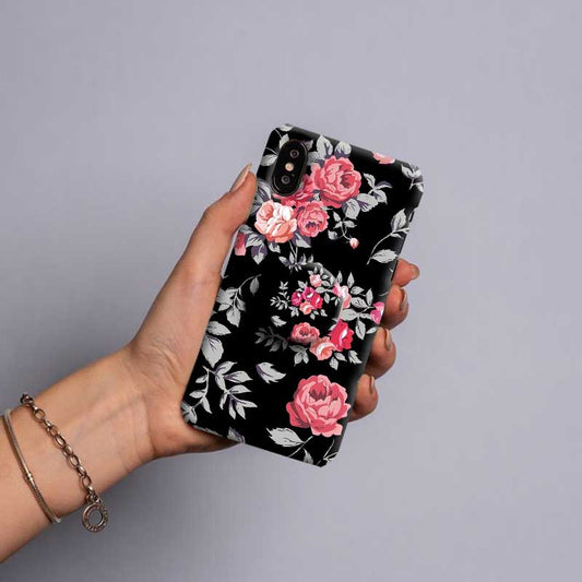 Gripper Case With Pink and Black floral
