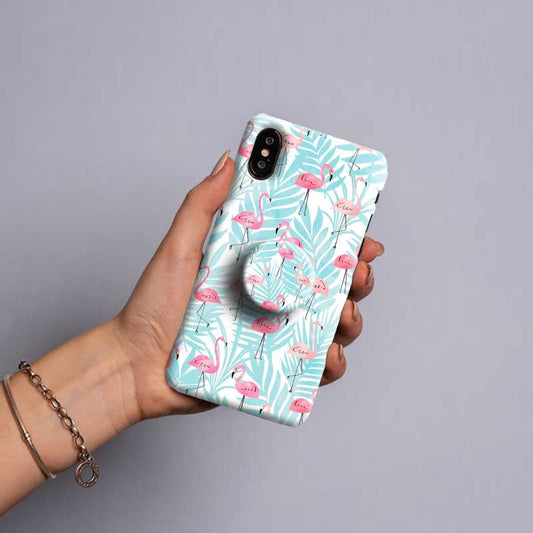 Gripper Case With Blue Flamingo