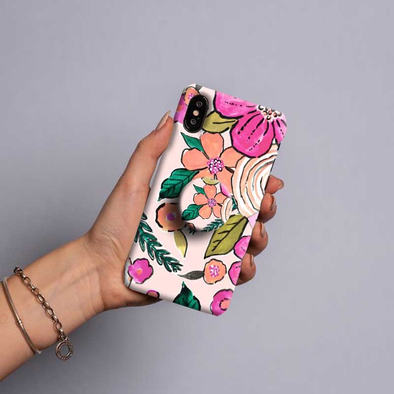 Gripper Case With Colorful flowers