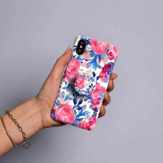 Gripper Case With Pink Flowers