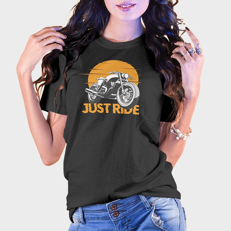 Just Ride Black Unisex T-Shirt
