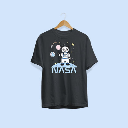 NASA Panda Steel Grey Unisex T-Shirt