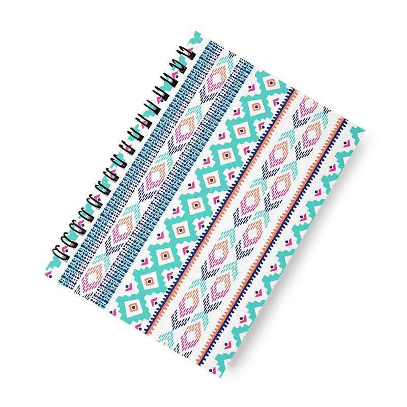 Light blue Tribal A5 Spiral Notebook