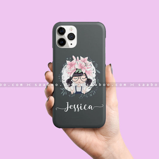 Cute Specs Girl Name Case