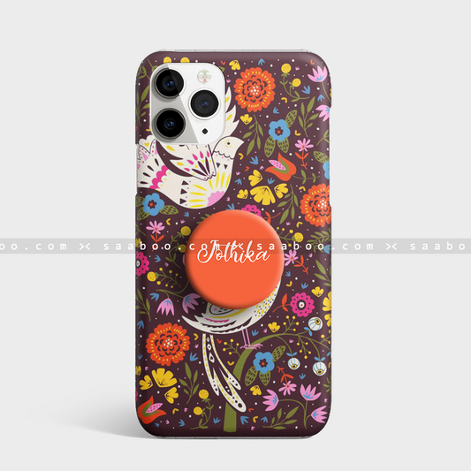 Gripper Case With Birds And Colourful Floral