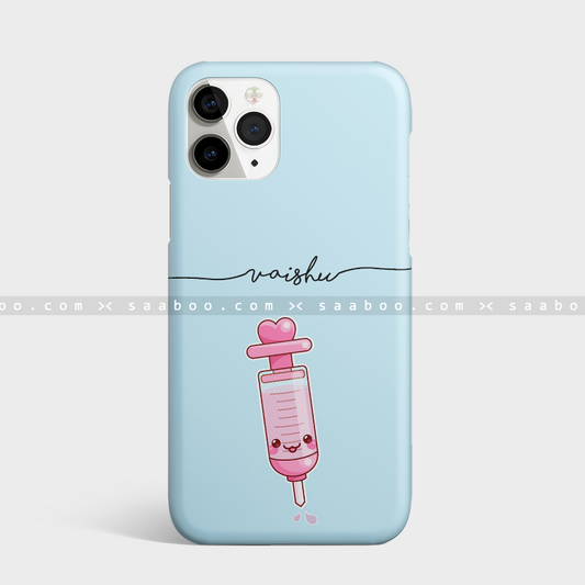 Pink Love Injection Case With Name