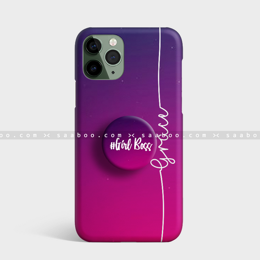 Light Pink Shades Gradient Name Gripper Case