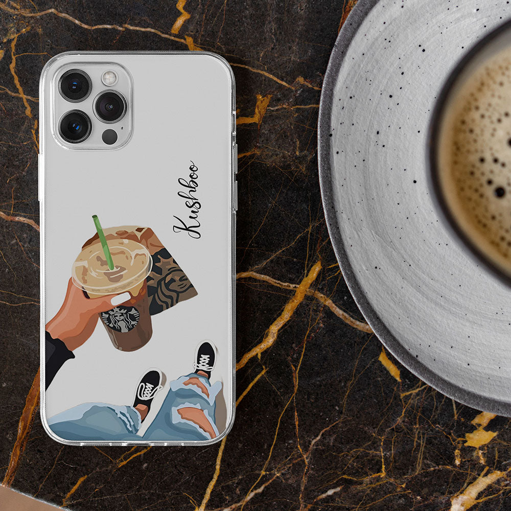 Coffee First Transparent Silicone case
