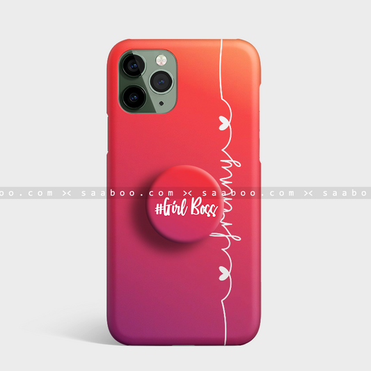 Light Red Shades Gradient Name Gripper Case