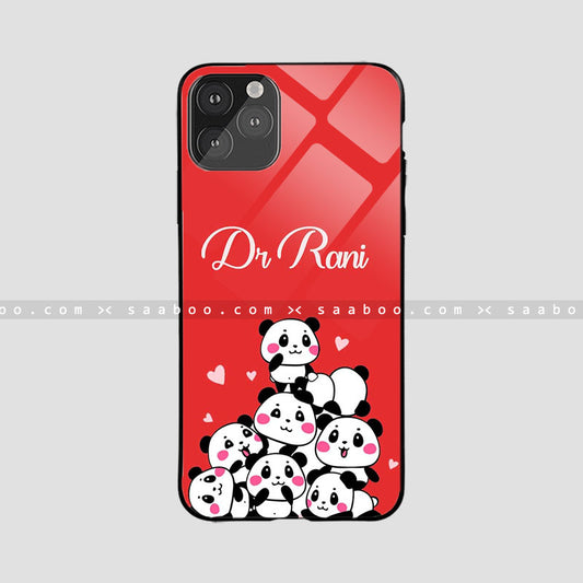 Glossy Protective Case With Group Panda Name