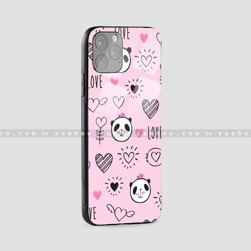 Glass Case With Pink Panda