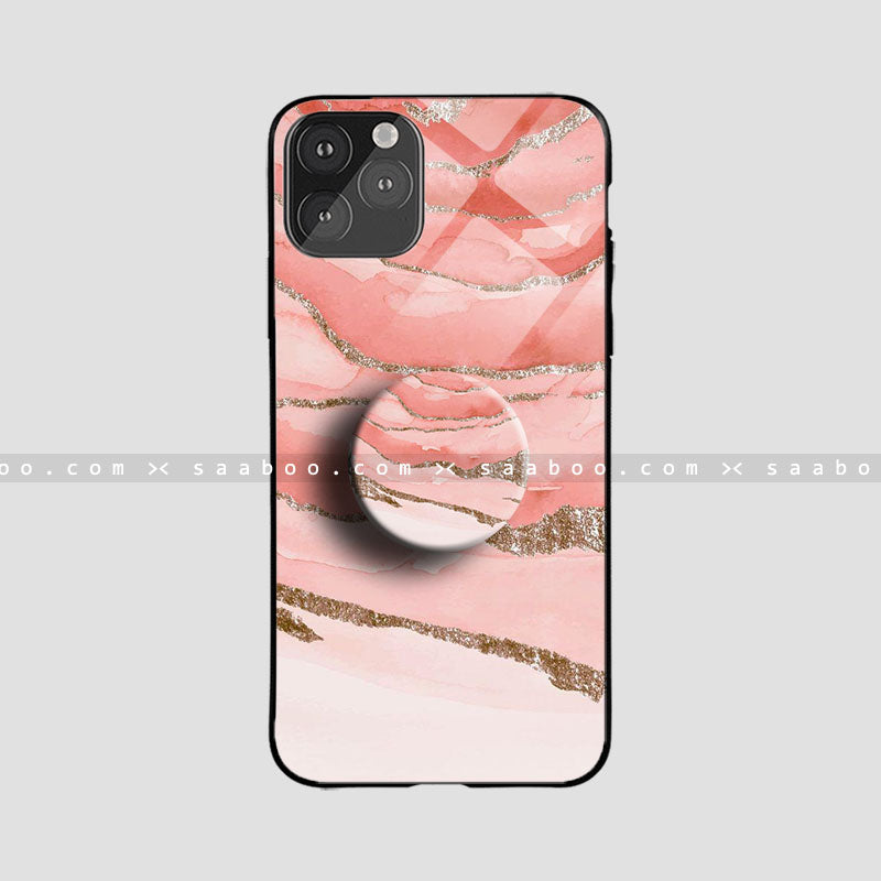 Glossy Protective Case With Orange Wave