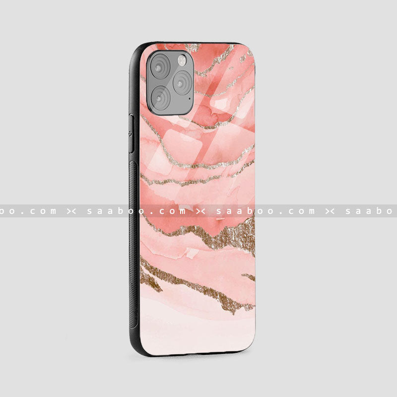 Glossy Protective Case With Orange Wave