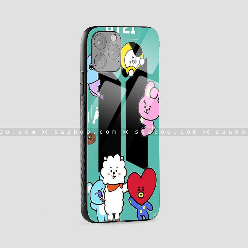 Glossy Protective Case With BT21 Design