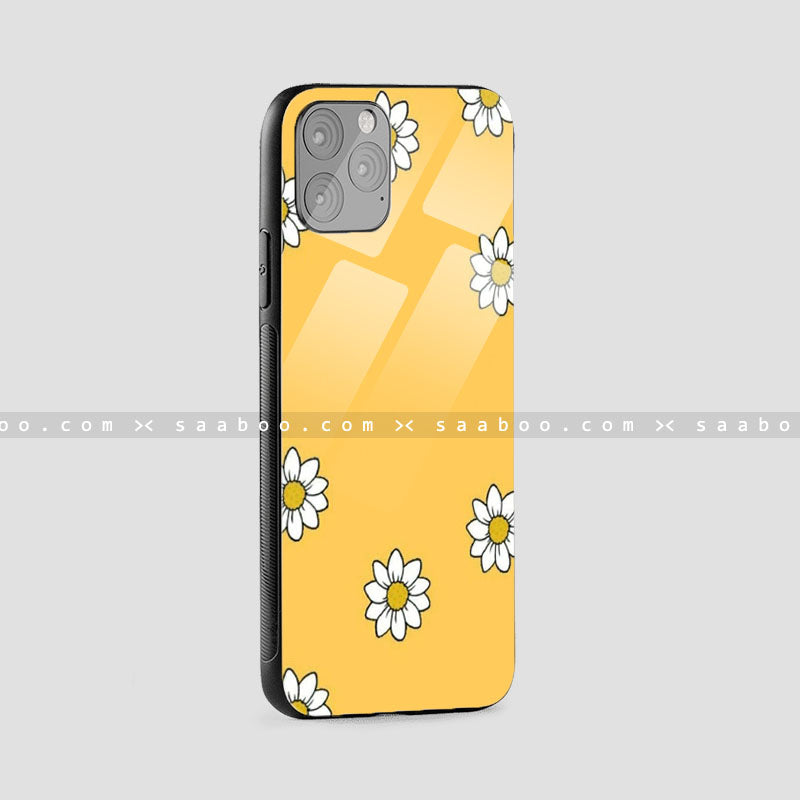 Glass Case With Yellow Color flower