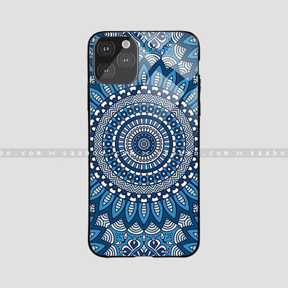 Glass Case With Blue Round