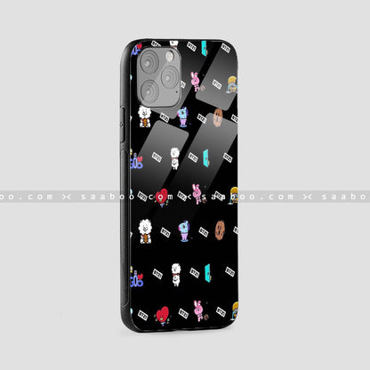Glass Case With Black BT21