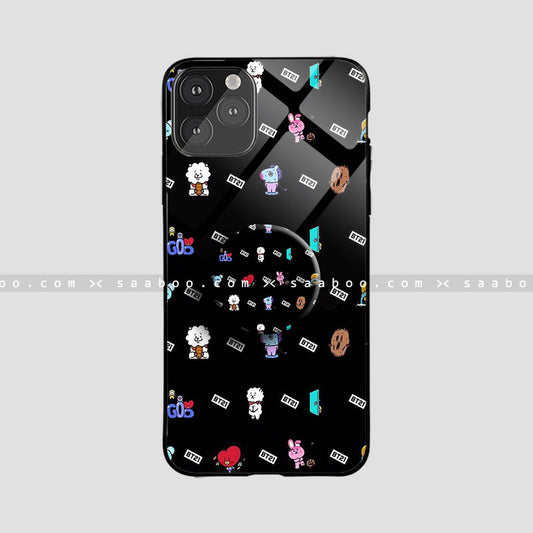 Glass Case With Black BT21