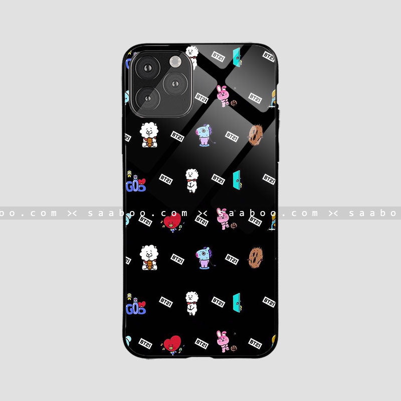 Glass Case With Black BT21