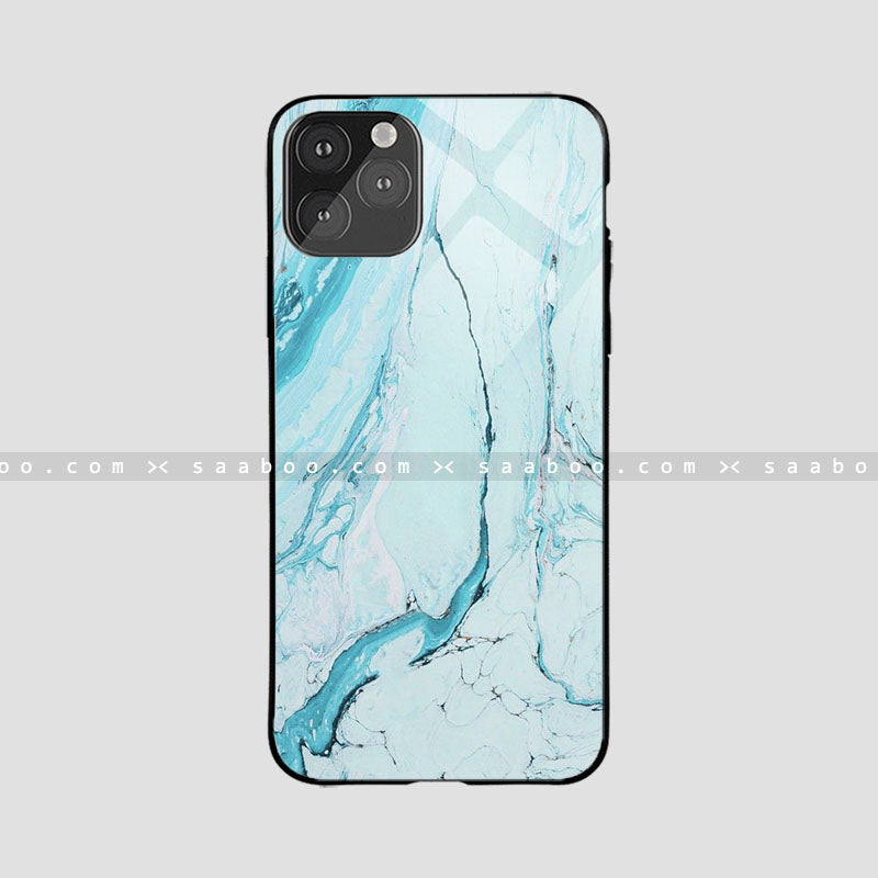 Glass Case With Sky Blue Wave