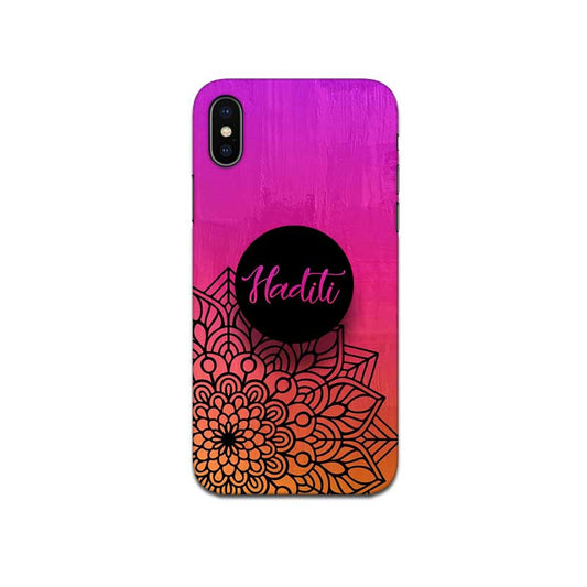 Gripper Case With Pink Purple Mandala Name