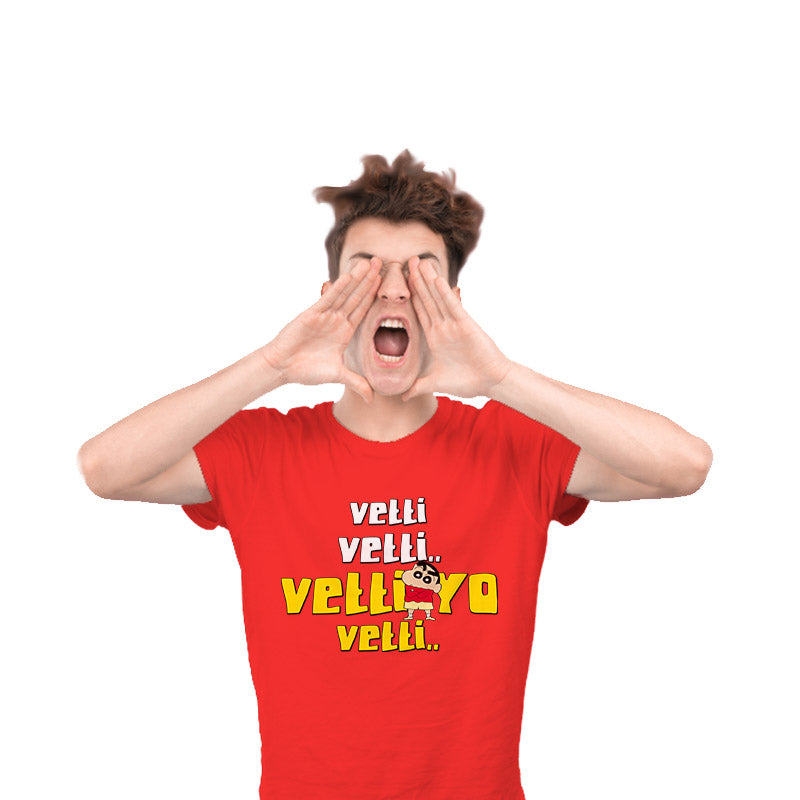 Vetti Shinchan Red Unisex T-Shirt