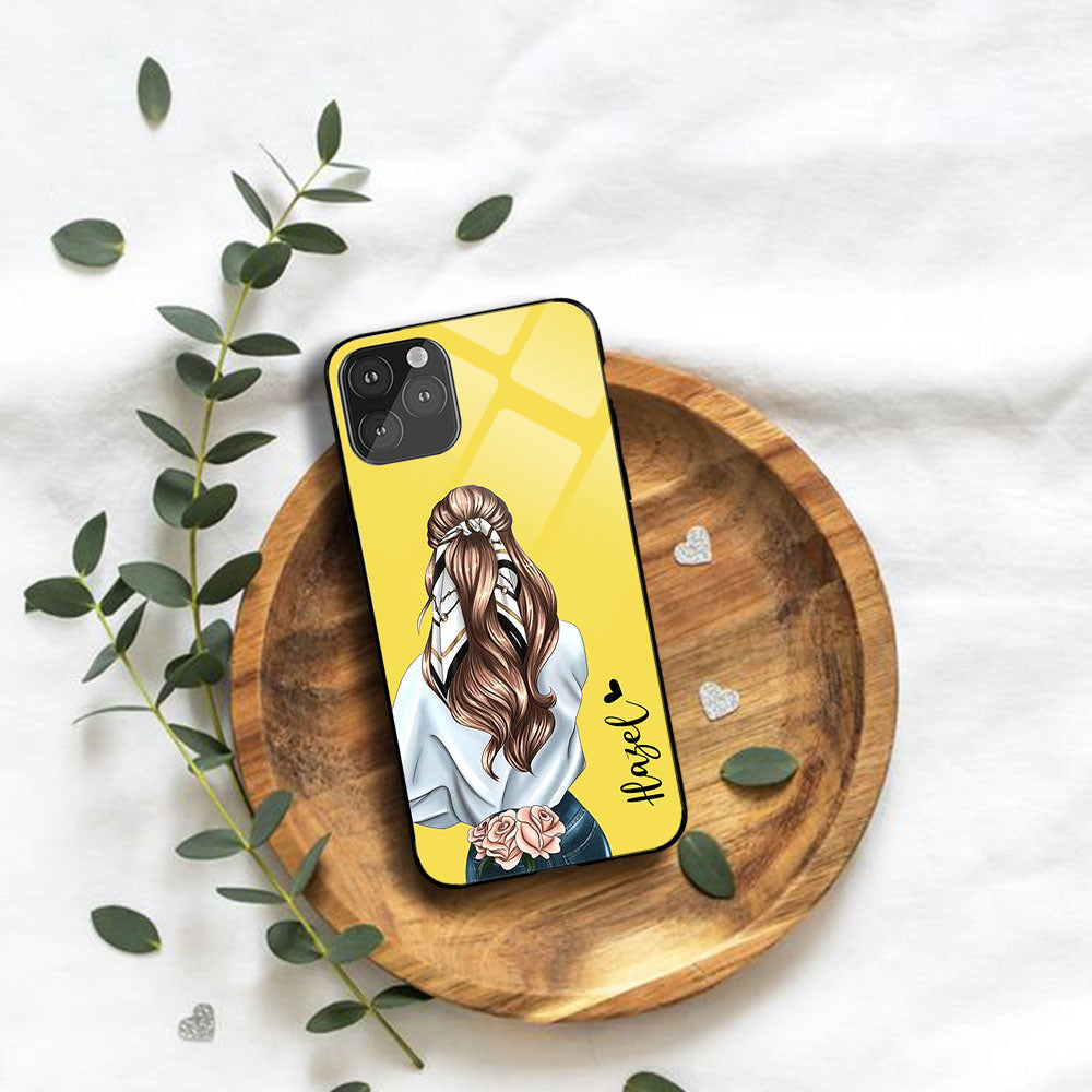 Scarf Girl Name Glossy Protective case